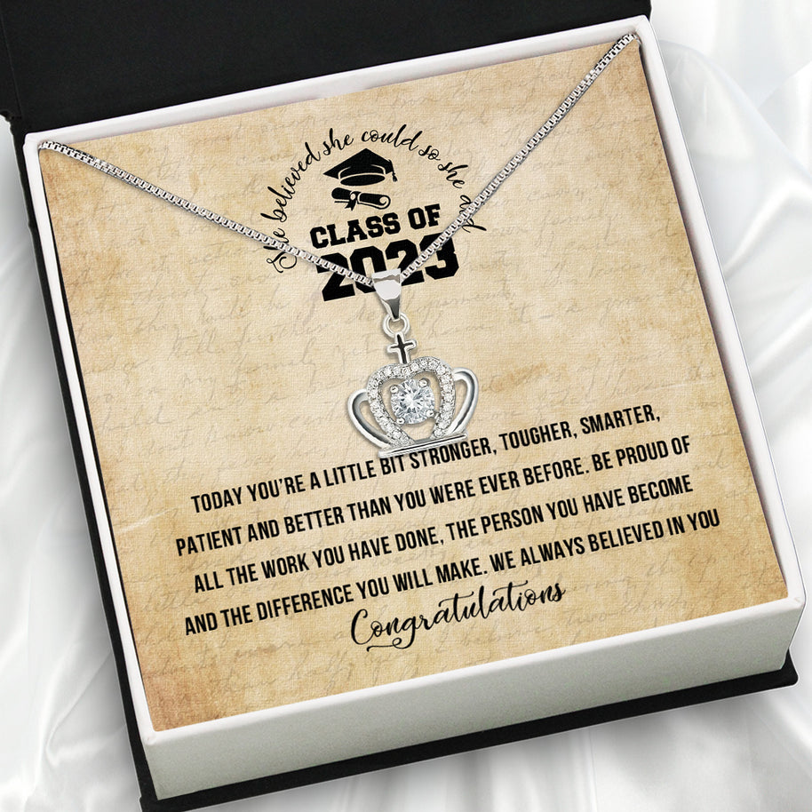 Graduation Day Personalized Message Card Necklace