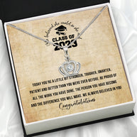 Graduation Day Personalized Message Card Necklace
