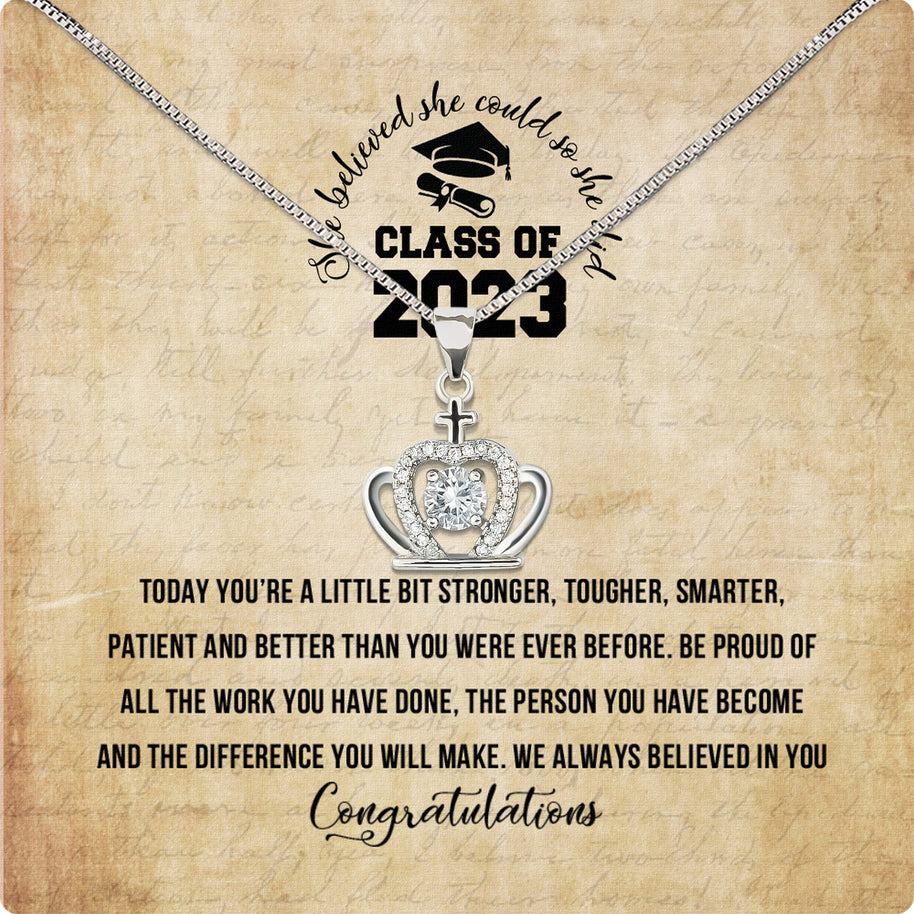 Graduation Day Personalized Message Card Necklace