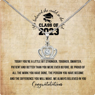 Graduation Day Personalized Message Card Necklace