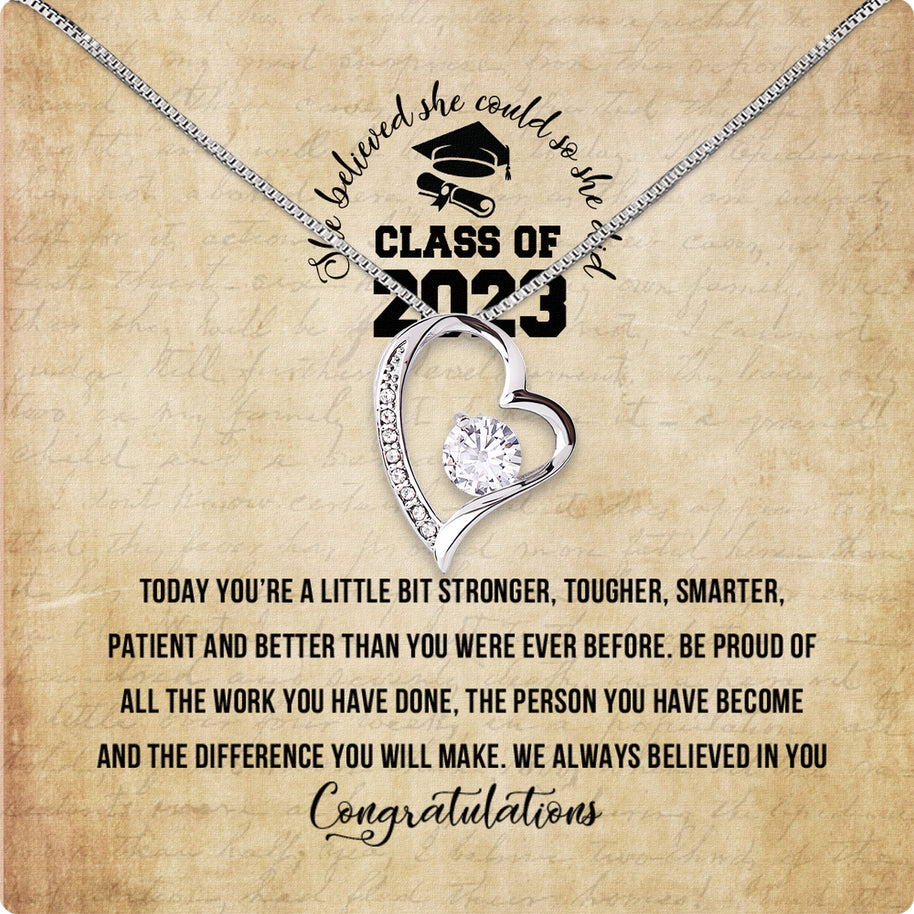 Graduation Day Personalized Message Card Necklace