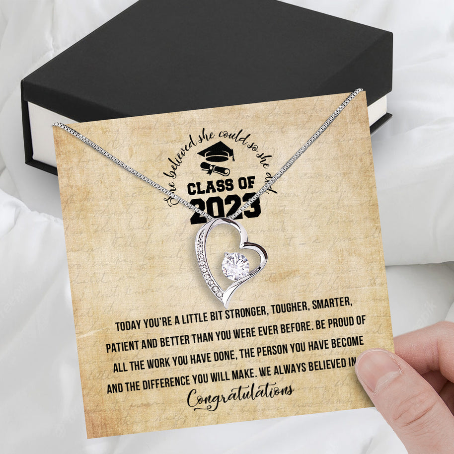Graduation Day Personalized Message Card Necklace