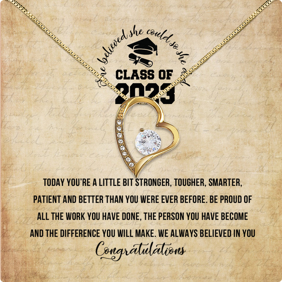 Graduation Day Personalized Message Card Necklace