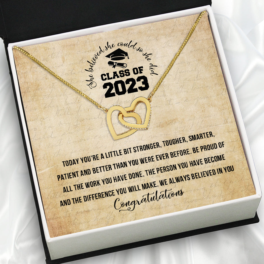 Graduation Day Personalized Message Card Necklace