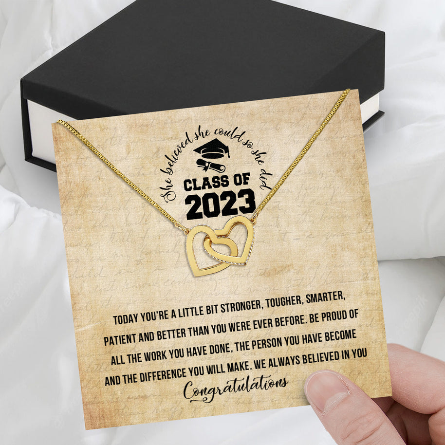 Graduation Day Personalized Message Card Necklace