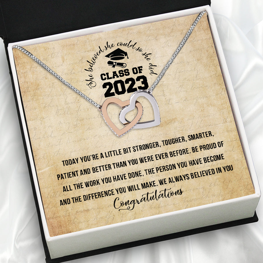 Graduation Day Personalized Message Card Necklace