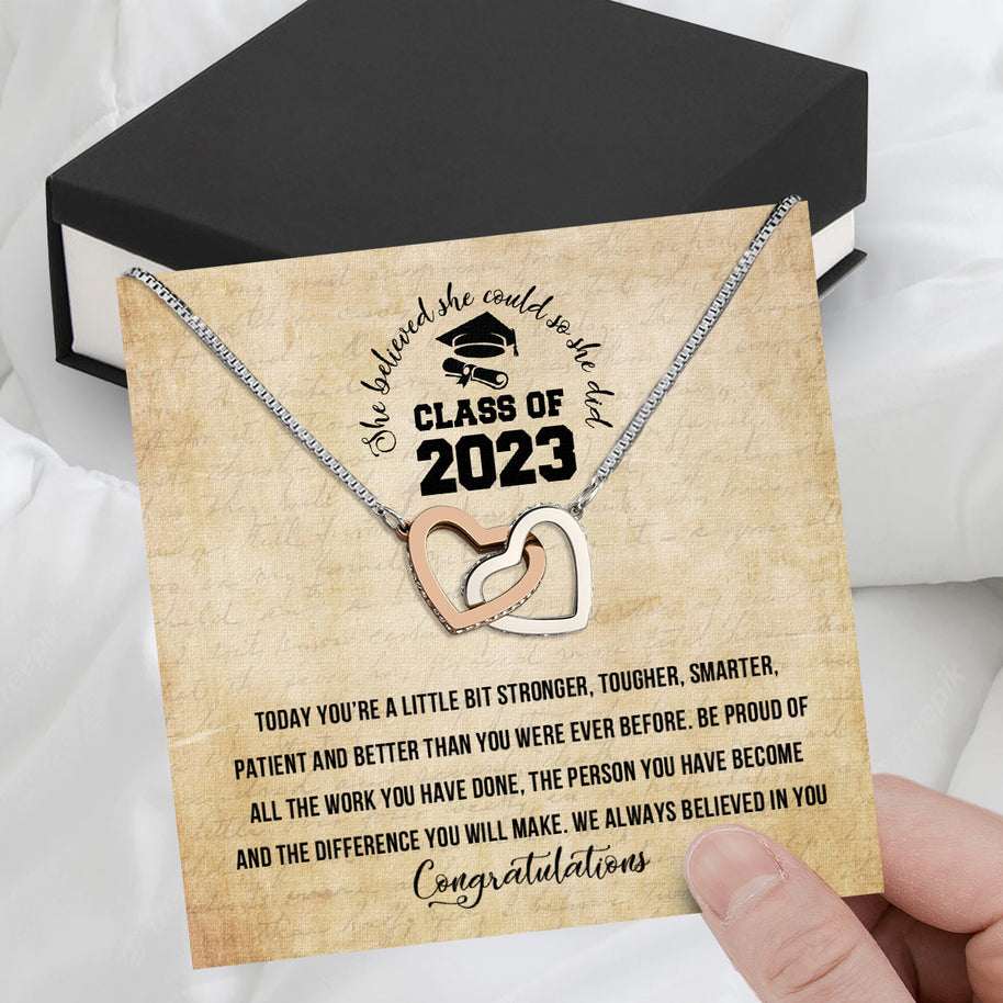 Graduation Day Personalized Message Card Necklace