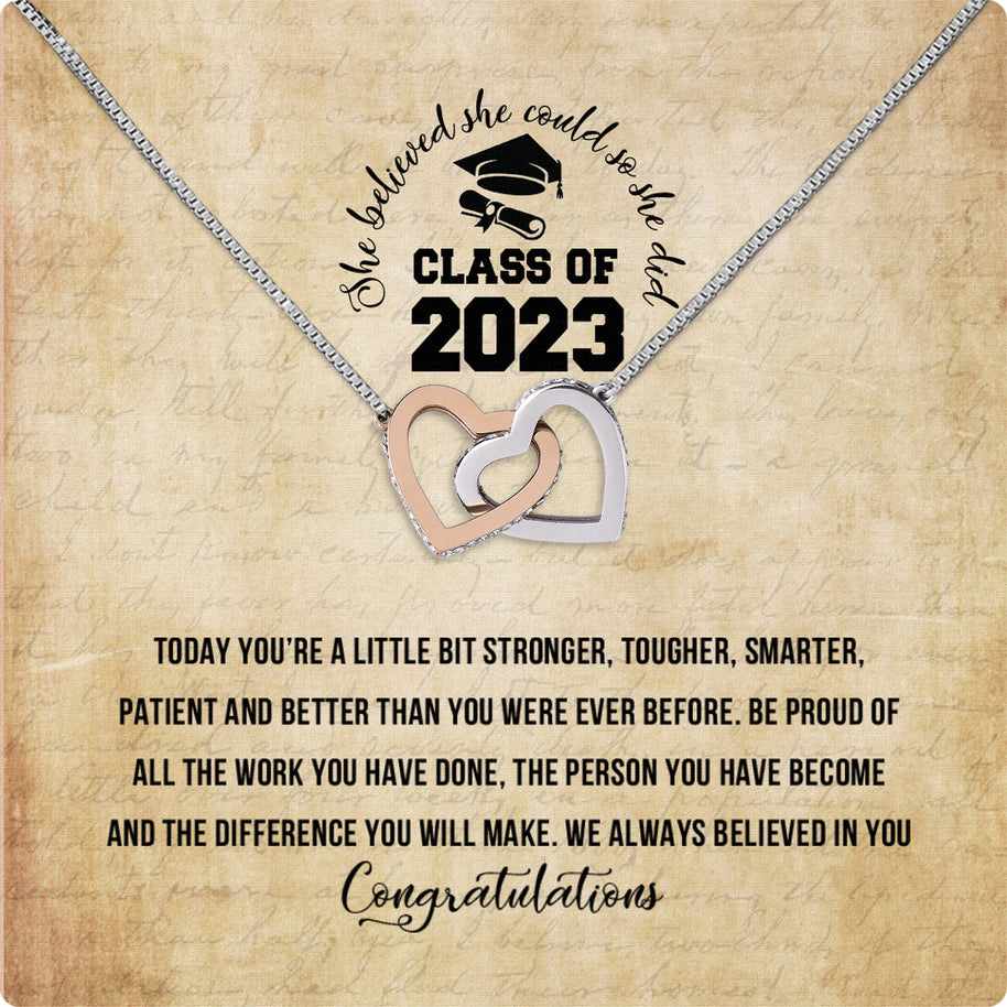 Graduation Day Personalized Message Card Necklace