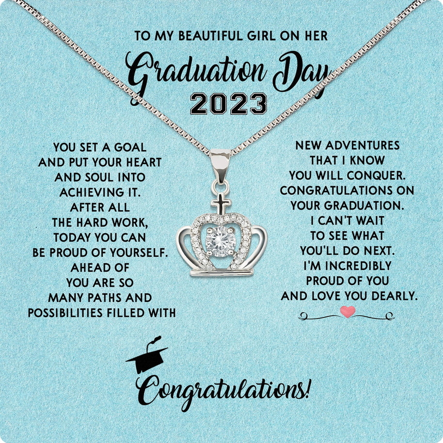 Graduation Day Personalized Message Card Necklace