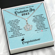 Graduation Day Personalized Message Card Necklace