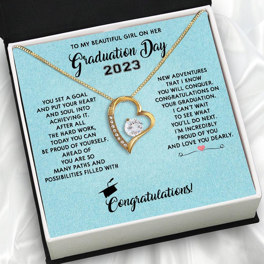Graduation Day Personalized Message Card Necklace