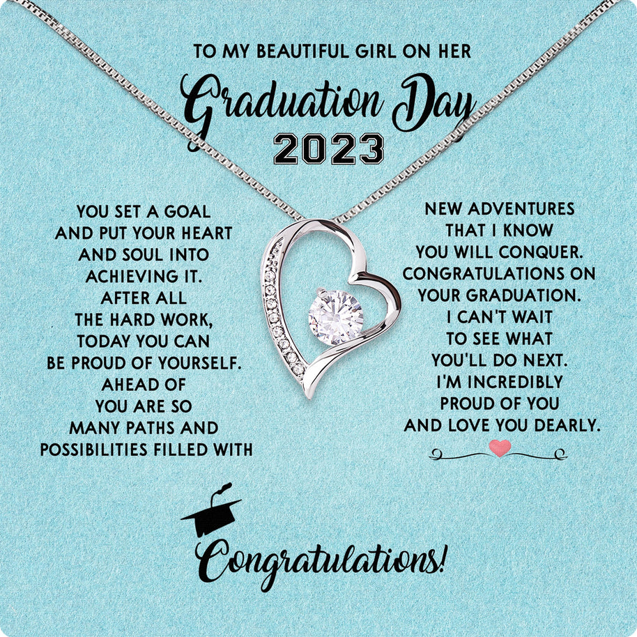 Graduation Day Personalized Message Card Necklace