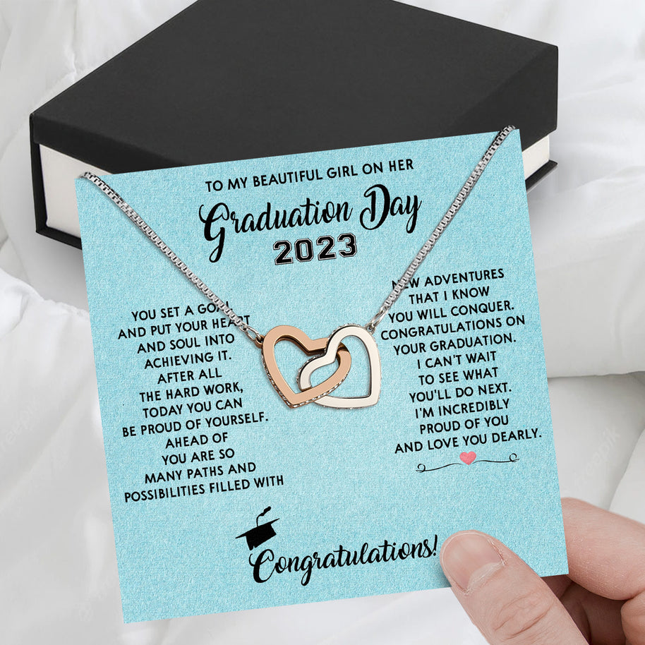 Graduation Day Personalized Message Card Necklace