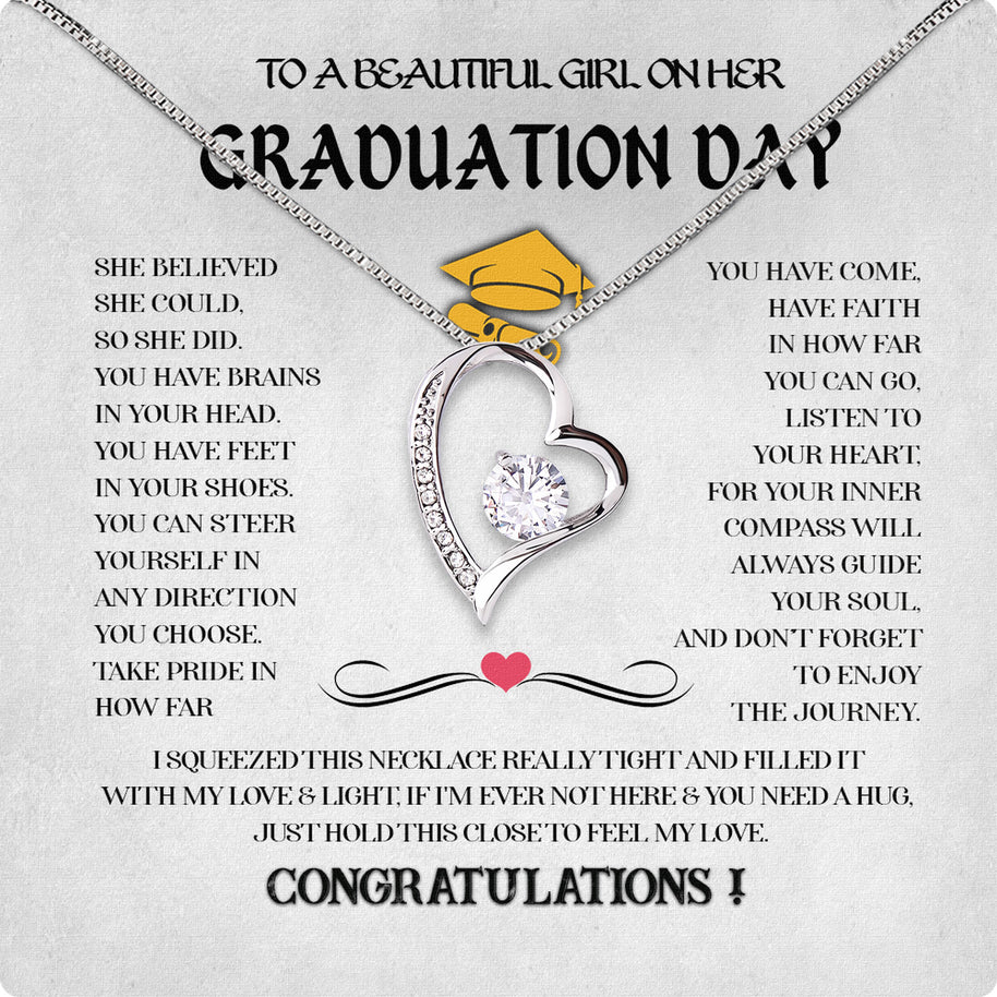 Graduation Day Personalized Message Card Necklace
