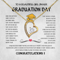 Graduation Day Personalized Message Card Necklace