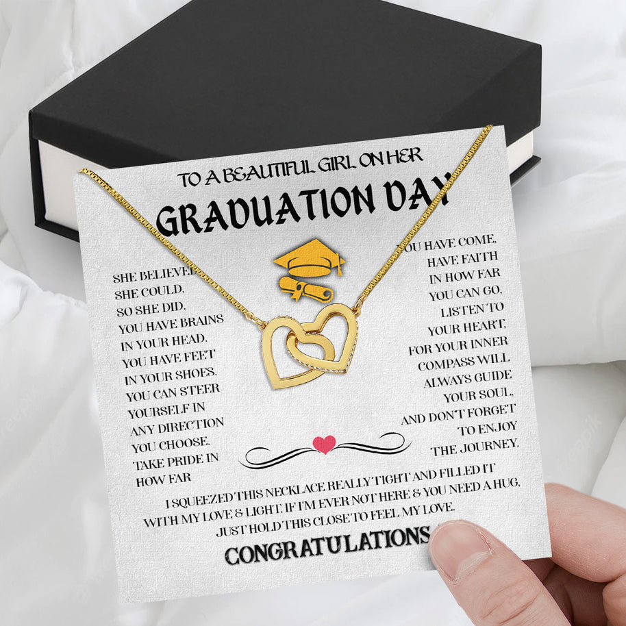 Graduation Day Personalized Message Card Necklace