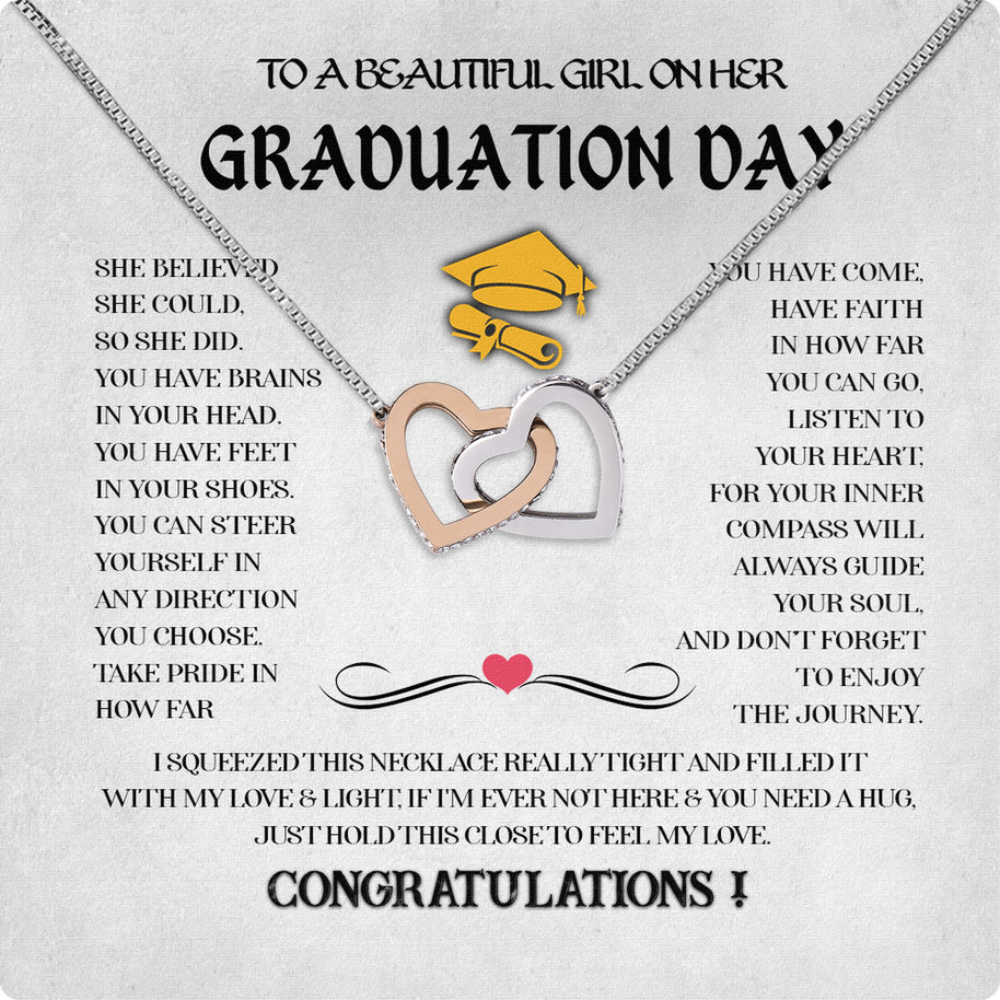 Graduation Day Personalized Message Card Necklace