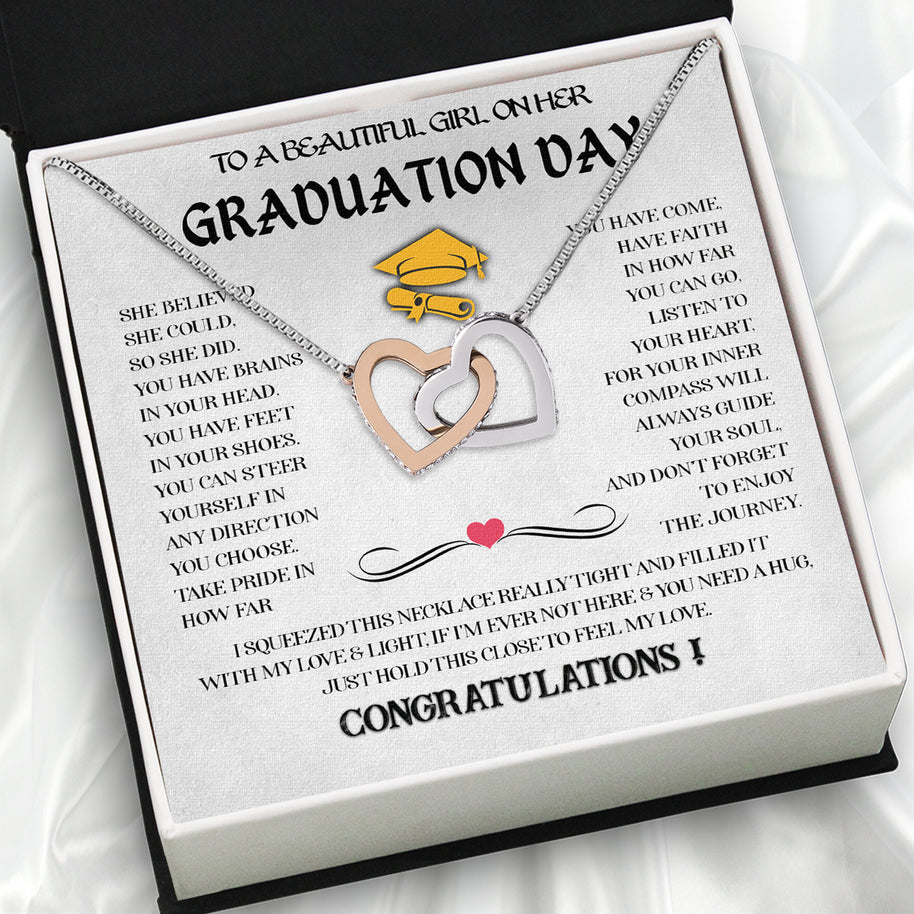 Graduation Day Personalized Message Card Necklace