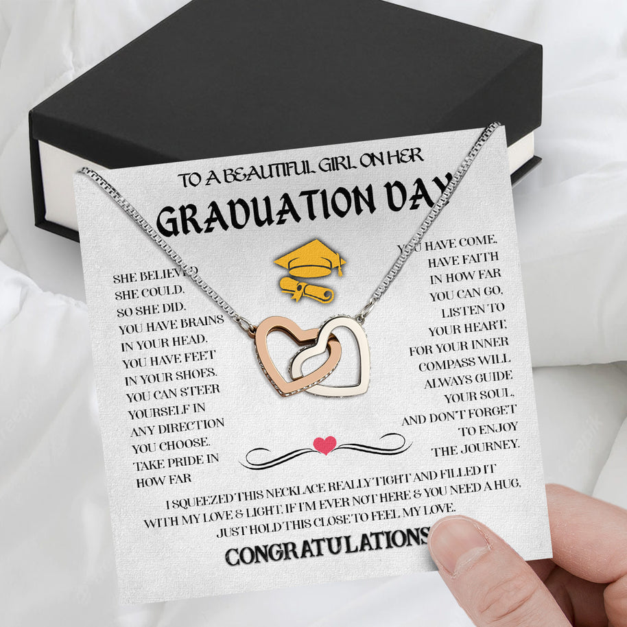 Graduation Day Personalized Message Card Necklace