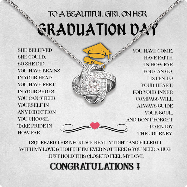 Graduation Day Personalized Message Card Necklace