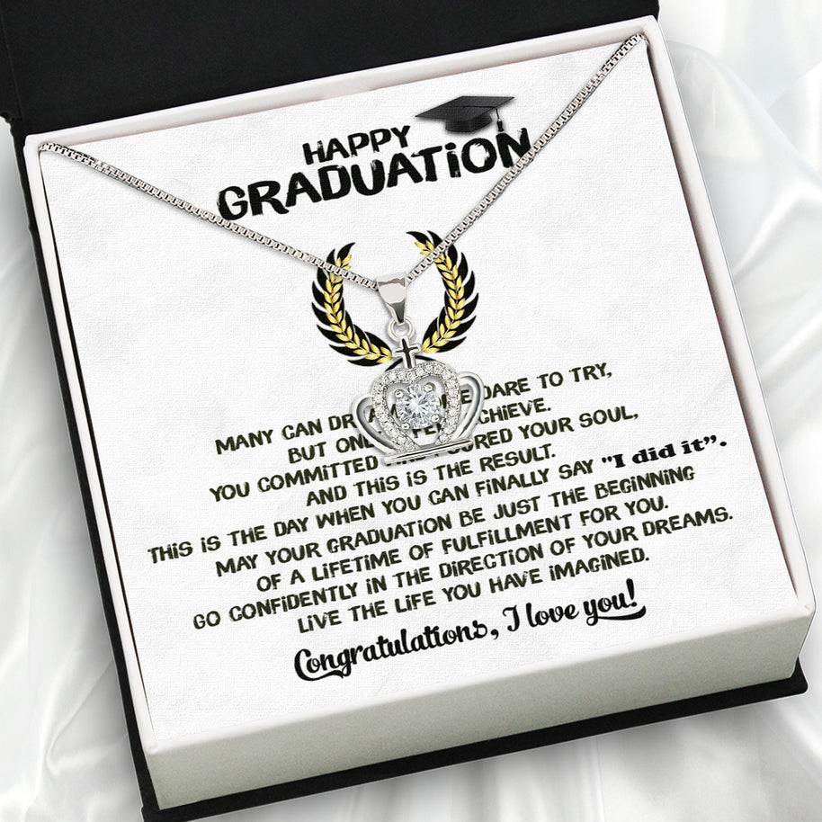 Graduation Day Personalized Message Card Necklace