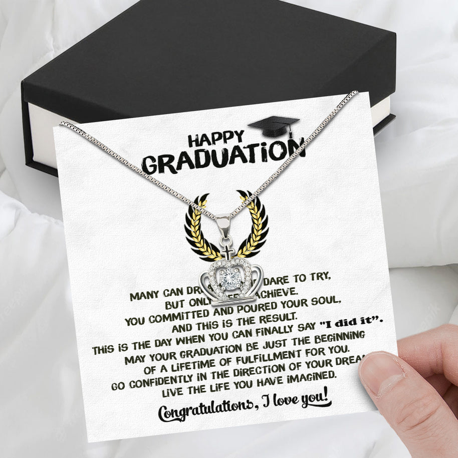 Graduation Day Personalized Message Card Necklace