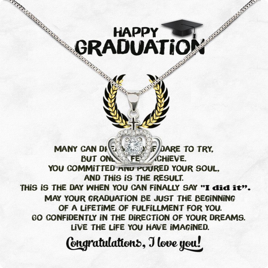 Graduation Day Personalized Message Card Necklace