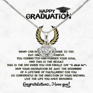 Graduation Day Personalized Message Card Necklace