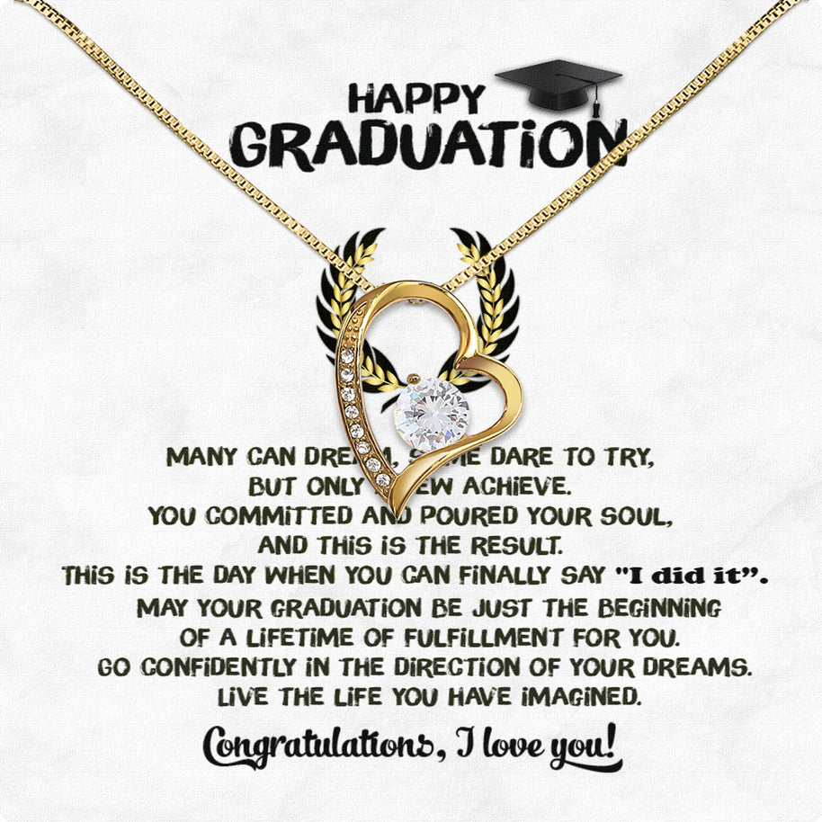 Graduation Day Personalized Message Card Necklace