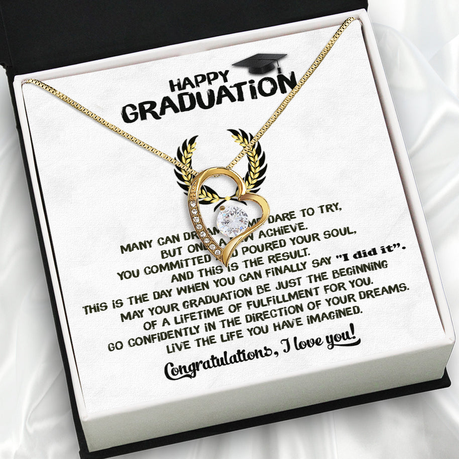Graduation Day Personalized Message Card Necklace