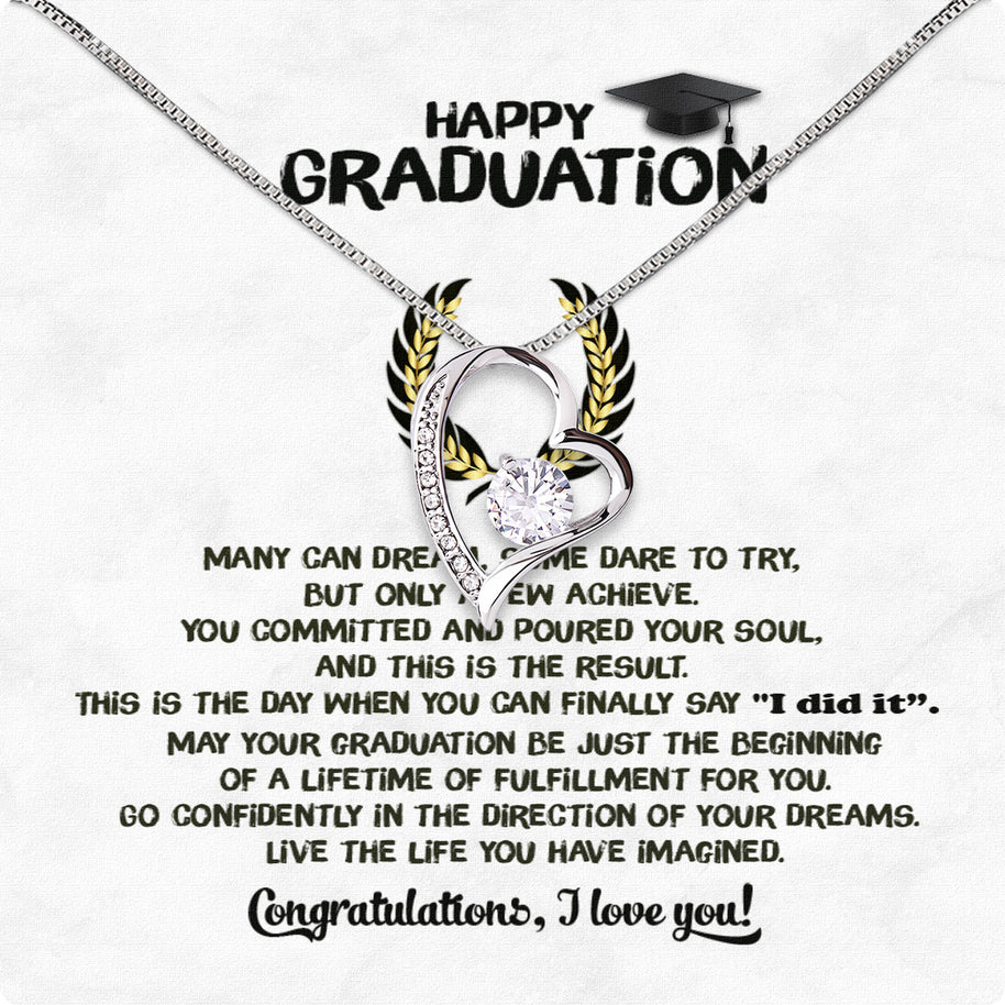 Graduation Day Personalized Message Card Necklace