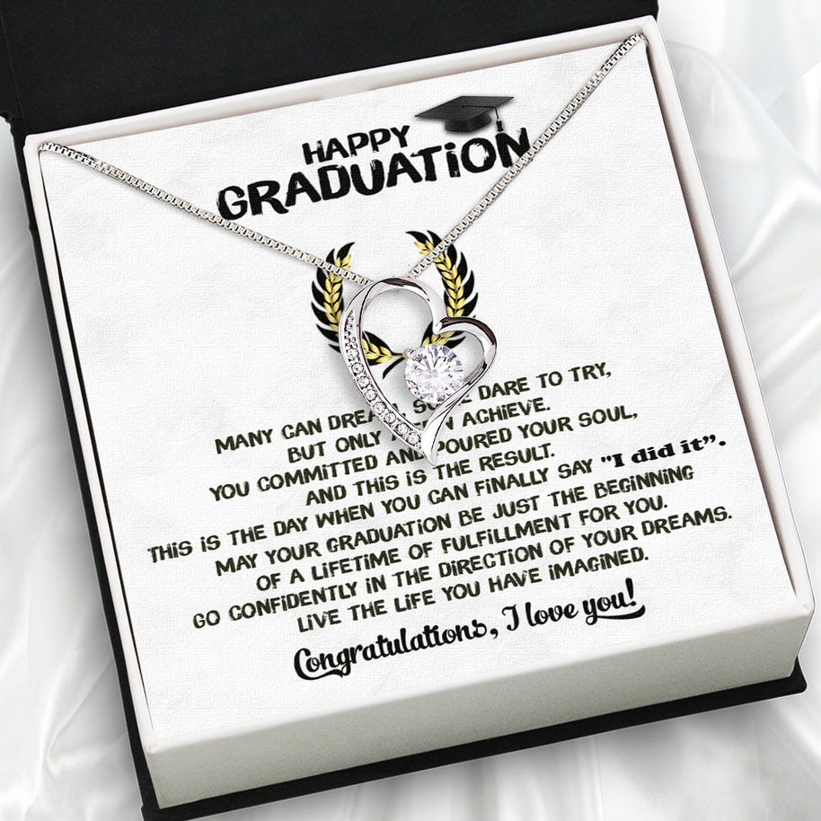 Graduation Day Personalized Message Card Necklace
