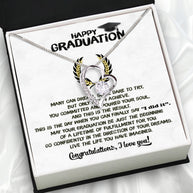 Graduation Day Personalized Message Card Necklace