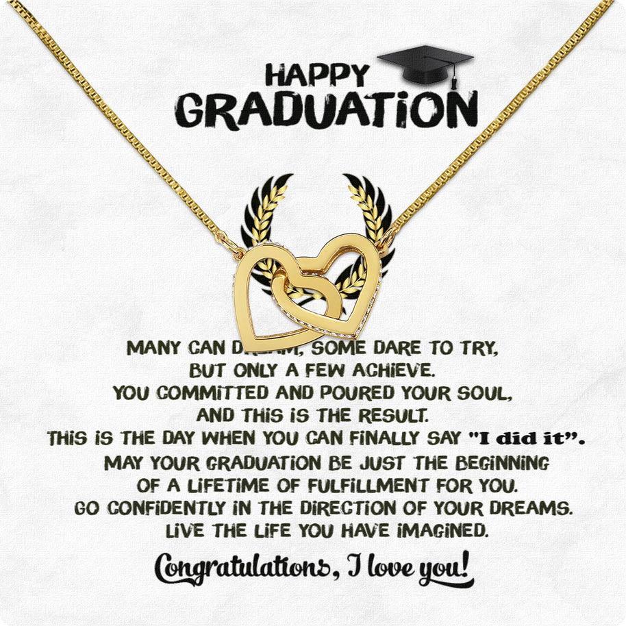 Graduation Day Personalized Message Card Necklace
