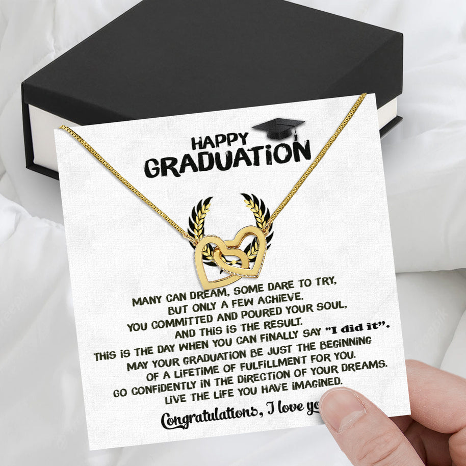 Graduation Day Personalized Message Card Necklace