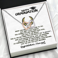 Graduation Day Personalized Message Card Necklace