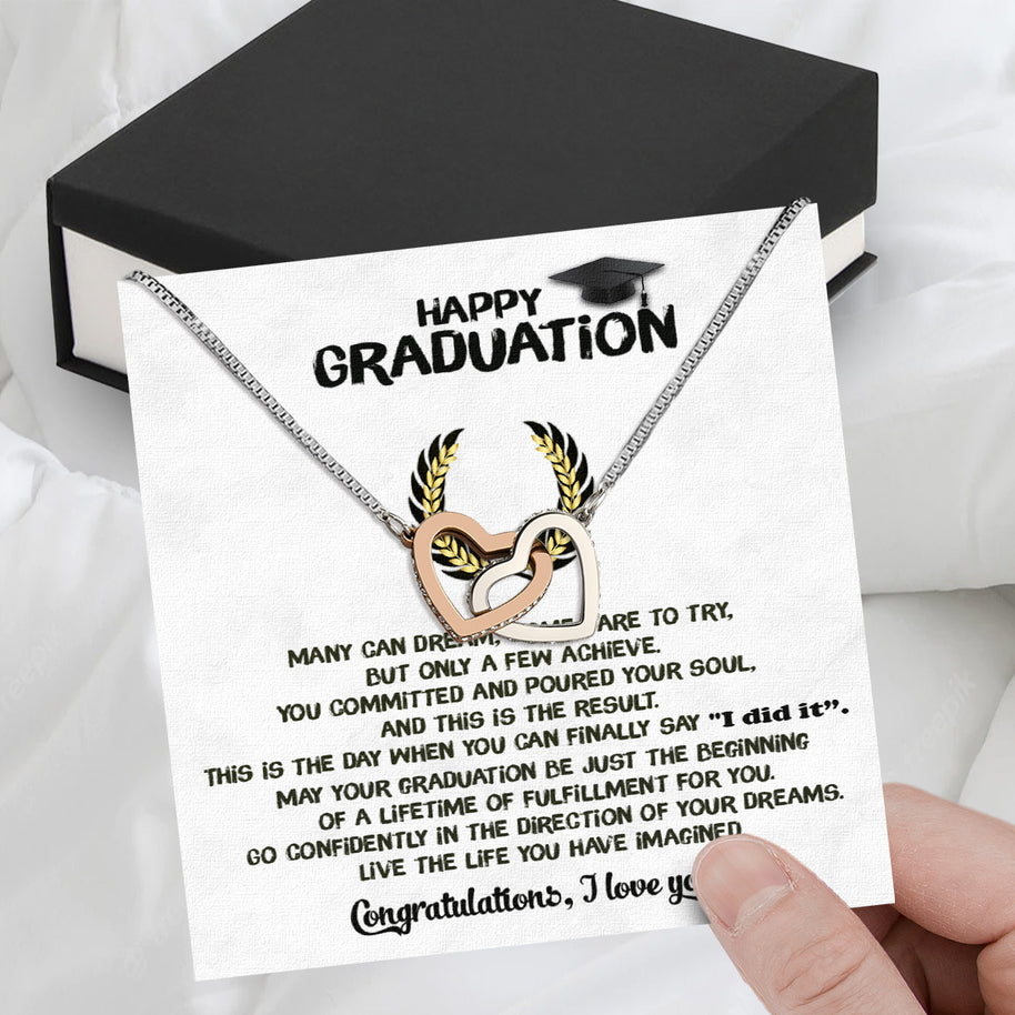 Graduation Day Personalized Message Card Necklace