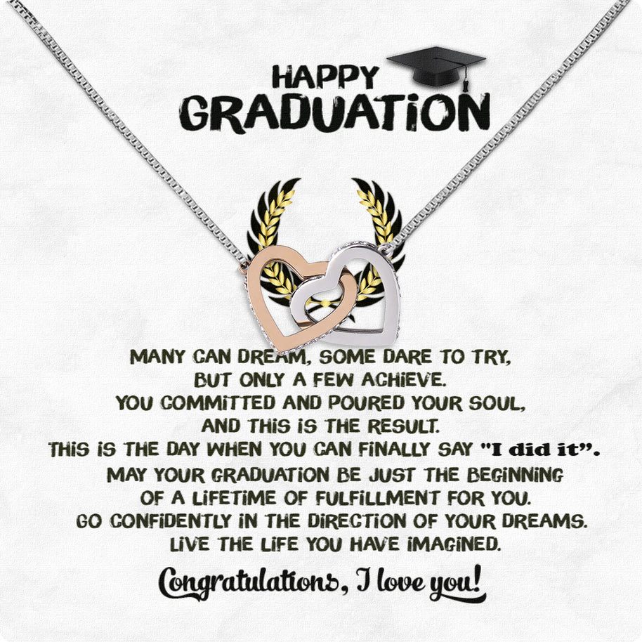 Graduation Day Personalized Message Card Necklace