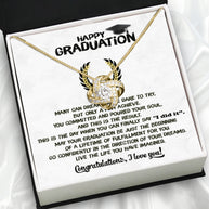 Graduation Day Personalized Message Card Necklace