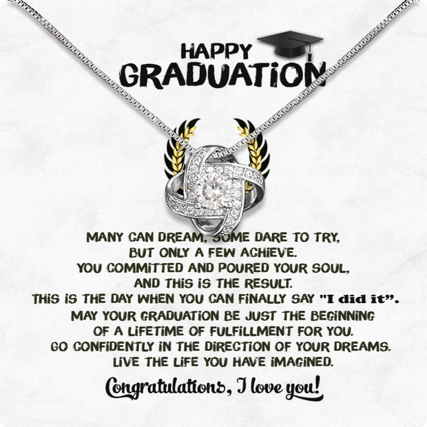 Graduation Day Personalized Message Card Necklace