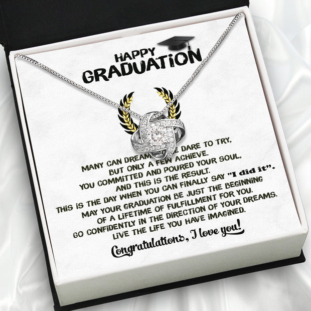 Graduation Day Personalized Message Card Necklace