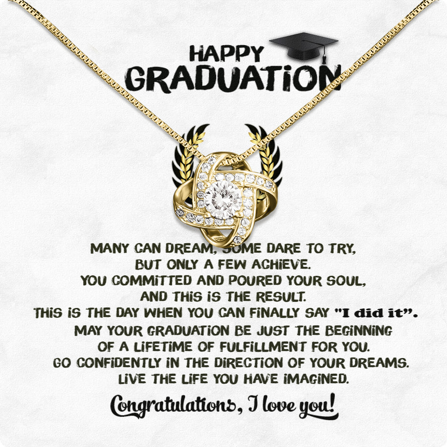 Graduation Day Personalized Message Card Necklace