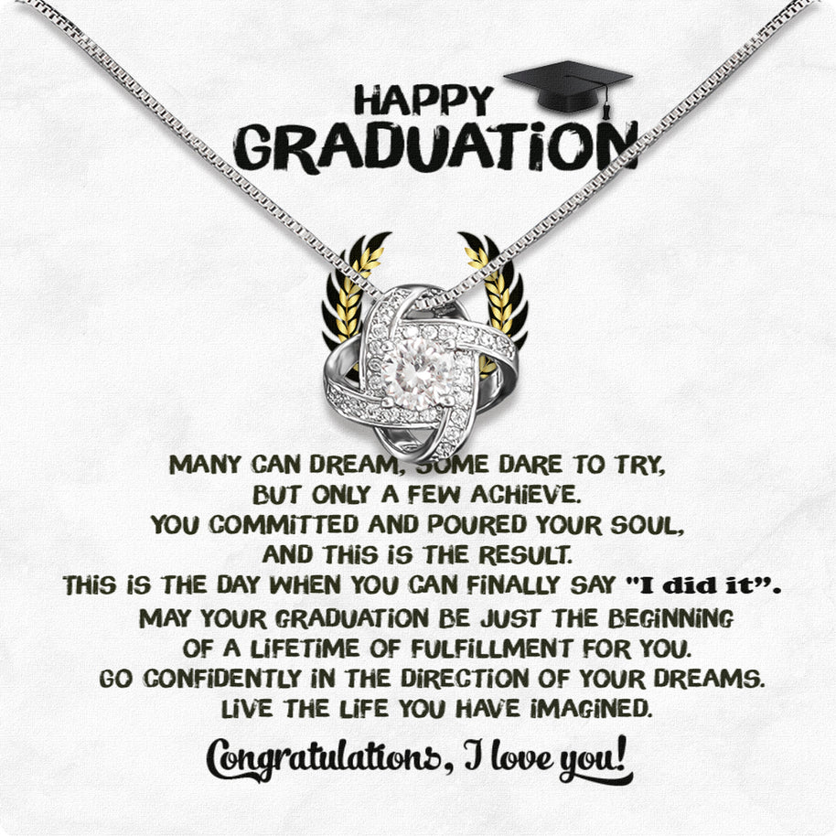 Graduation Day Personalized Message Card Necklace