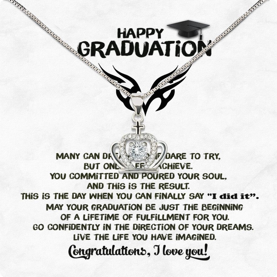 Graduation Day Personalized Message Card Necklace