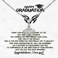 Graduation Day Personalized Message Card Necklace
