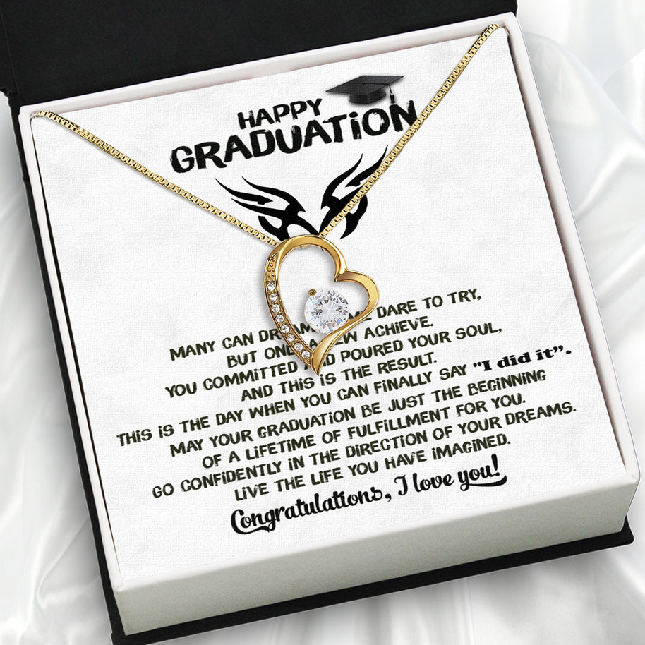 Graduation Day Personalized Message Card Necklace