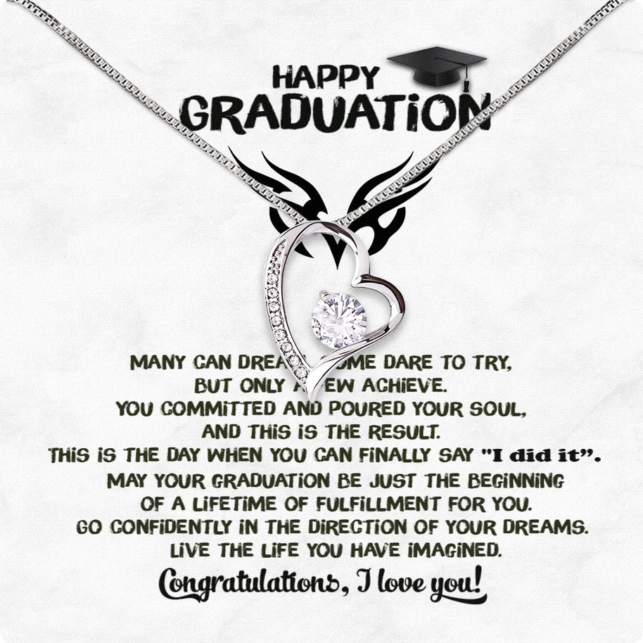 Graduation Day Personalized Message Card Necklace