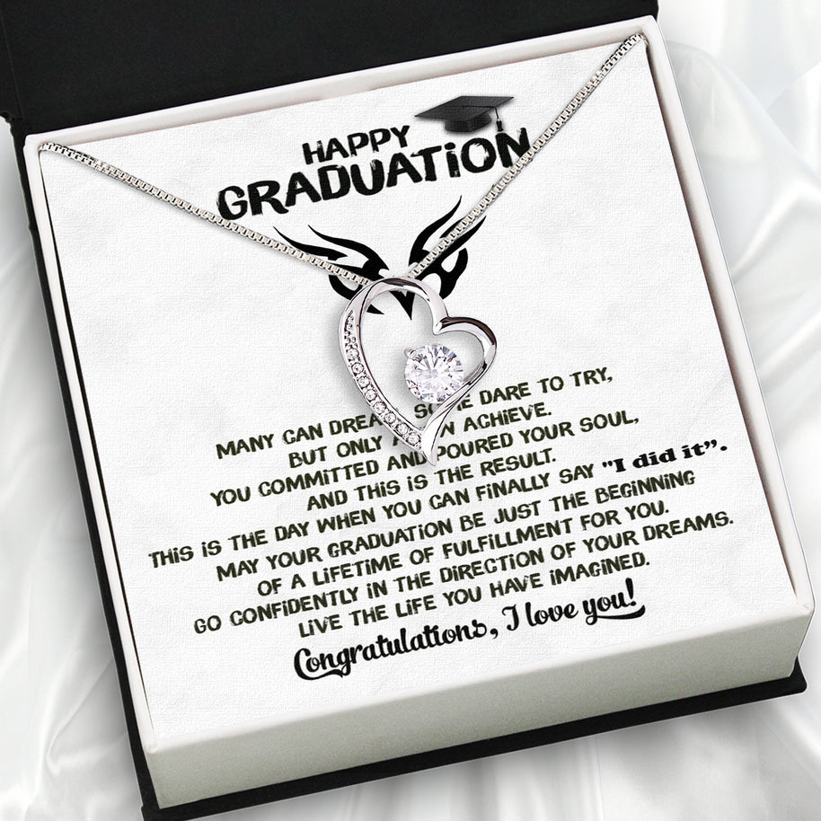 Graduation Day Personalized Message Card Necklace