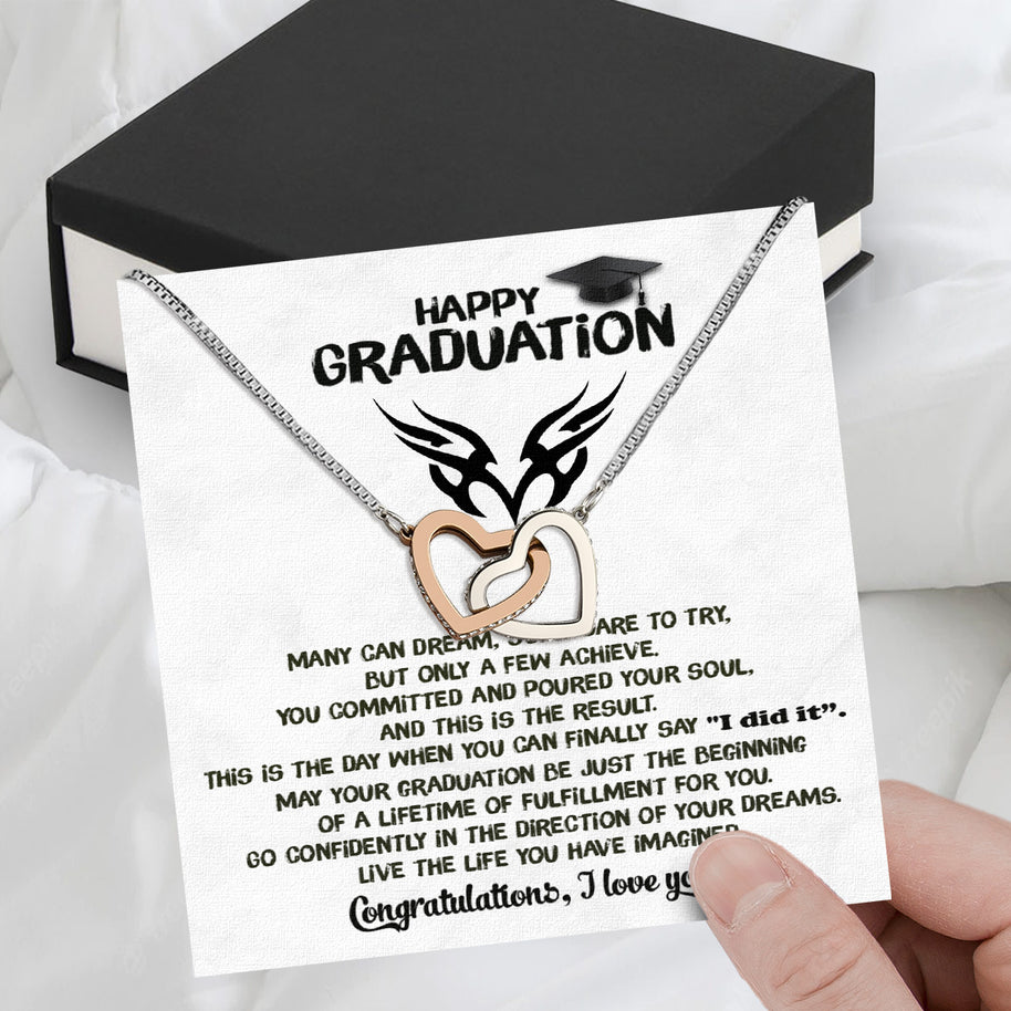 Graduation Day Personalized Message Card Necklace