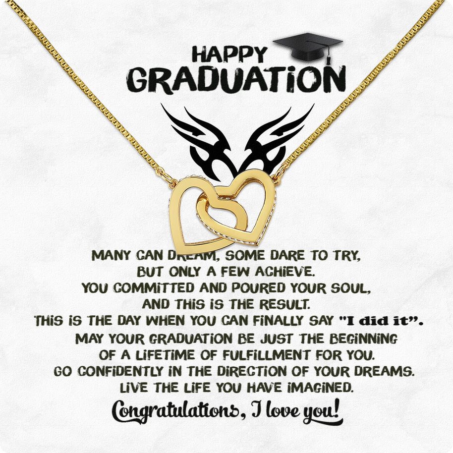 Graduation Day Personalized Message Card Necklace